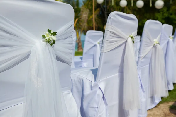 Configuração da cadeira do casamento — Fotografia de Stock