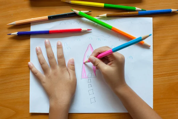 Children's drawing and painting — Stock Photo, Image