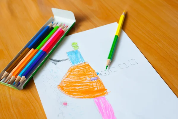 Children's drawing and painting — Stock Photo, Image