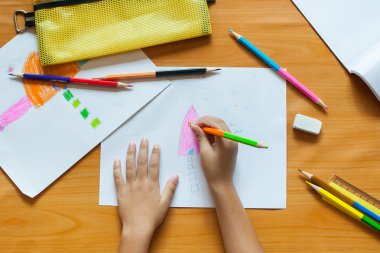 Çocuk çizim ve boyama