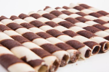 Çikolatalı gofret Çikolata kremalı rulo