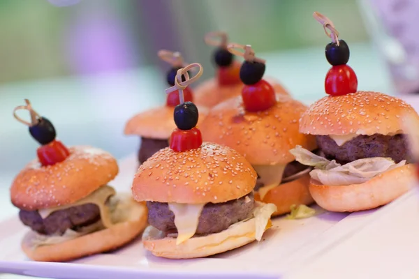 Food was prepared for the wedding dinner. Stock Image