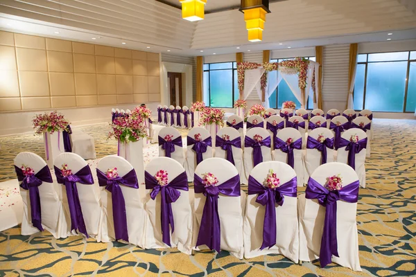 Salón de bodas y sillas — Foto de Stock