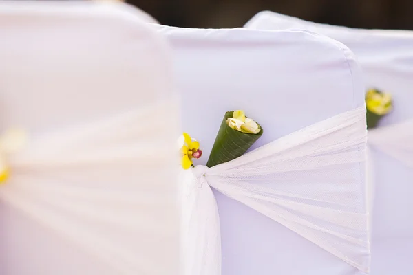 結婚式のための椅子のセットアップ — ストック写真
