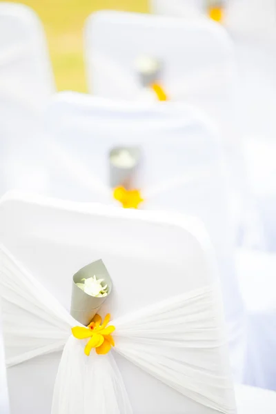 Stol setup för bröllop — Stockfoto