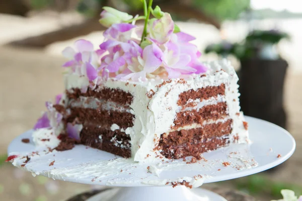 Pastel de boda. Dulce pastel . — Foto de Stock