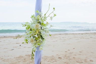 Beach düğün Kur üzerinde dekore düğün