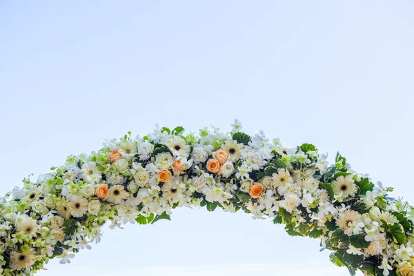 Hochzeit dekoriert am Strand Hochzeit Setup — Stockfoto