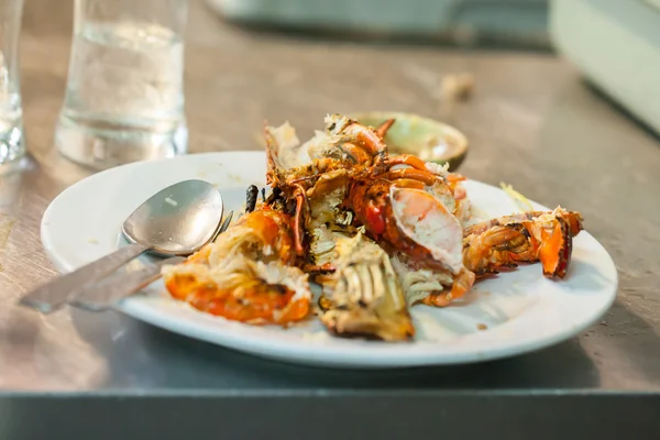 Homard sur le gril au dîner de mariage — Photo