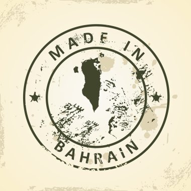 Bahreyn Haritası ile pul