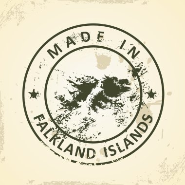 Falkland Adaları Haritası ile pul
