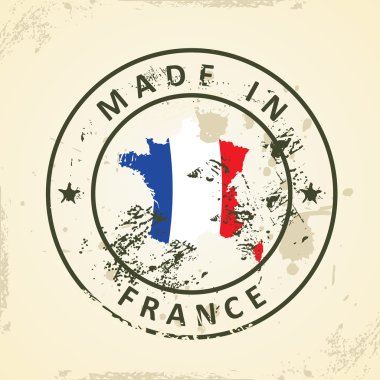 Fransa harita bayrağı ile pul