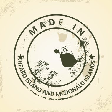 Heard ve Mcdonald Adaları Haritası ile pul
