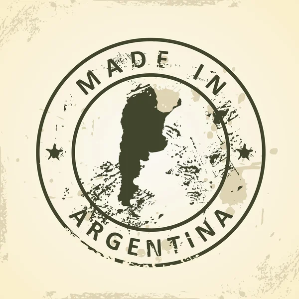 Selo com mapa de Argentina — Vetor de Stock