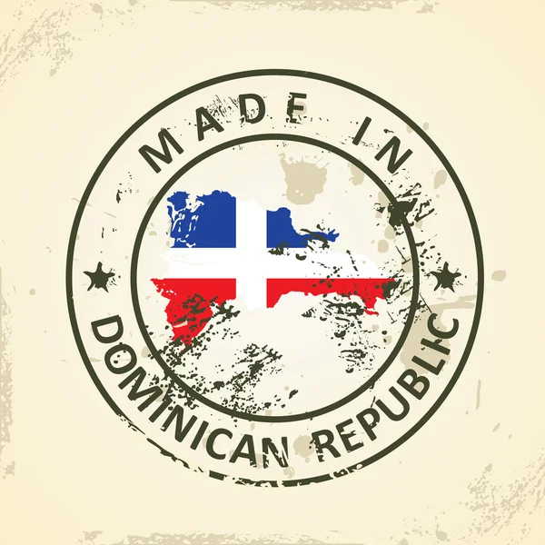 Sello con Mapa de República Dominicana — Archivo Imágenes Vectoriales
