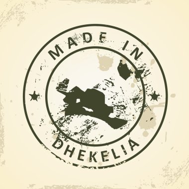 Dhekelia Haritası ile pul