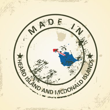 Heard ve Mcdonald Adaları harita bayrağı ile pul