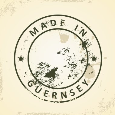 Guernsey Haritası ile pul