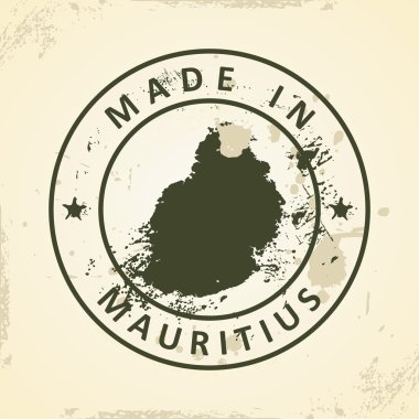 Mauritius Haritası ile pul