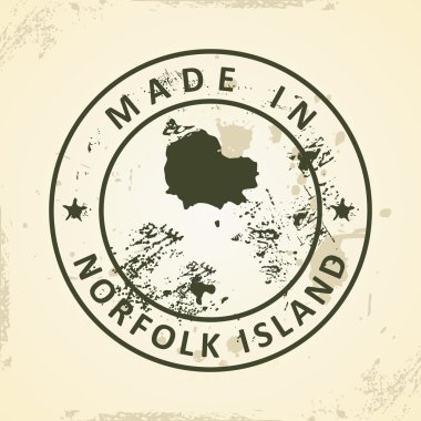 Norfolk Adası Haritası ile pul