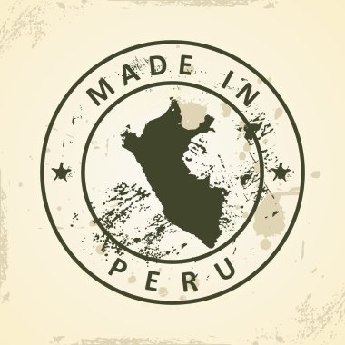 Peru Haritası ile pul