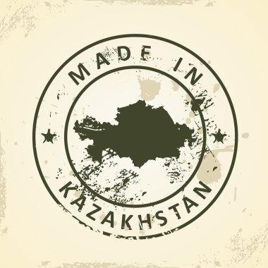 Kazakistan Haritası ile pul