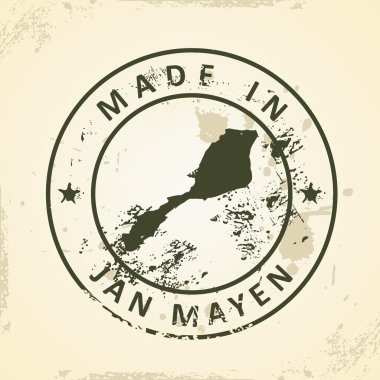 Jan Mayen Haritası ile pul