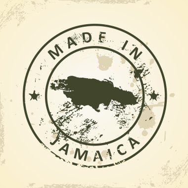 Jamaika Haritası ile pul