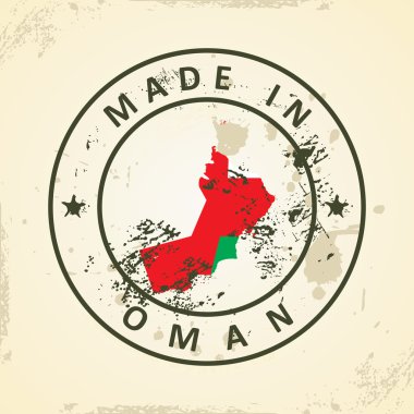 Umman Haritası bayrağı ile pul