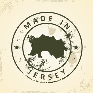 Jersey Haritası ile pul