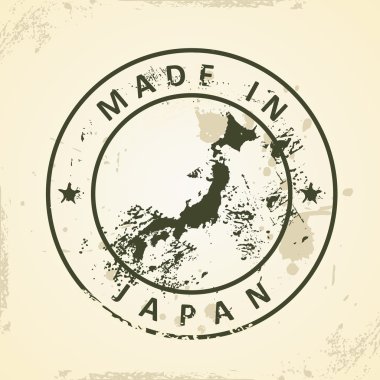 Japonya Haritası ile pul