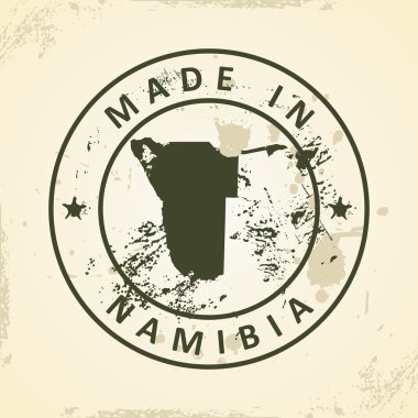 Namibya Haritası ile pul