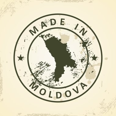 Moldova Haritası ile pul