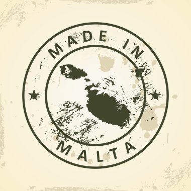 Malta Haritası ile pul
