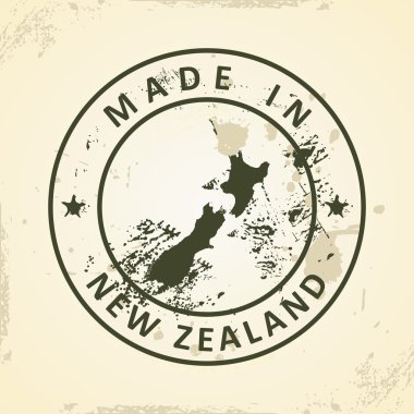 Yeni Zelanda Haritası ile pul