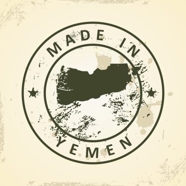 Yemen Haritası ile pul