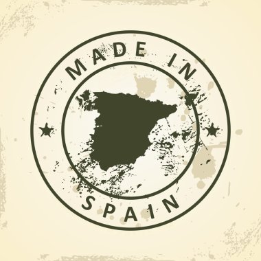 İspanya Haritası ile pul