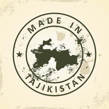 Tacikistan Haritası ile pul