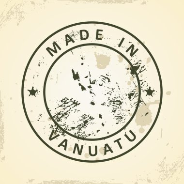 Vanuatu Haritası ile pul