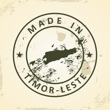 Doğu Timor Haritası ile pul