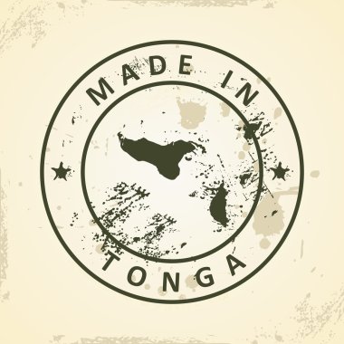 Tonga Haritası ile pul