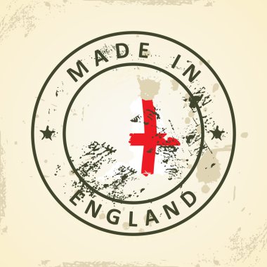 İngiltere harita bayrağı ile pul