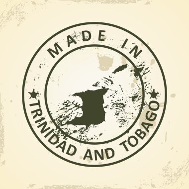 Trinidad ve Tobago Haritası ile pul