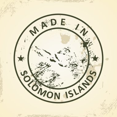 Solomon Adaları Haritası ile pul