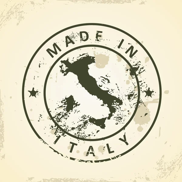 Selo com mapa de Itália — Vetor de Stock