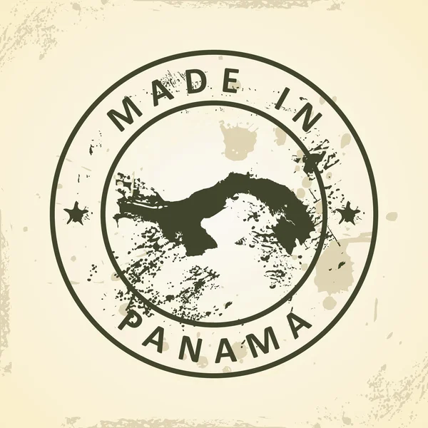 Selo com mapa de Panamá — Vetor de Stock