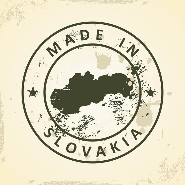 Carimbo com mapa de Eslováquia — Vetor de Stock