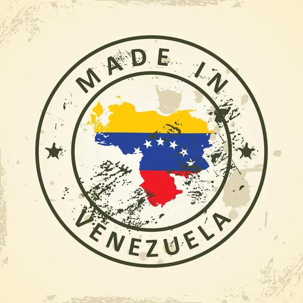 Sello con Mapa de Venezuela — Archivo Imágenes Vectoriales