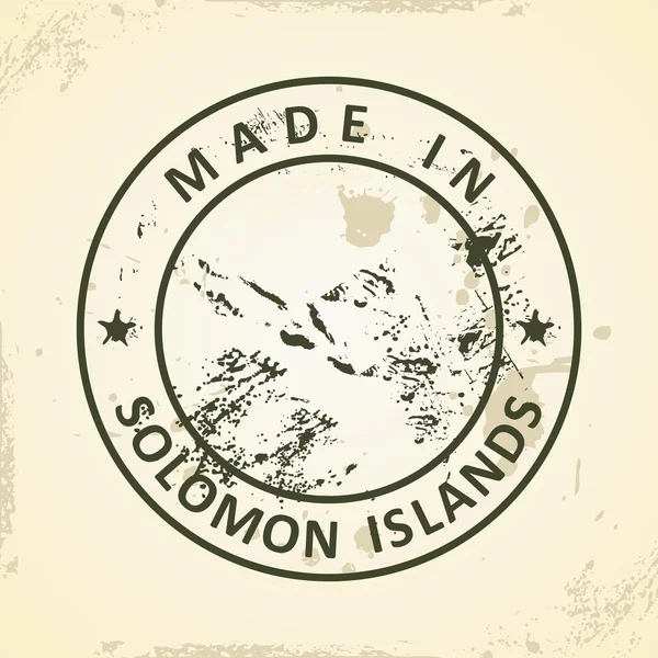 Solomon Adaları Haritası ile pul