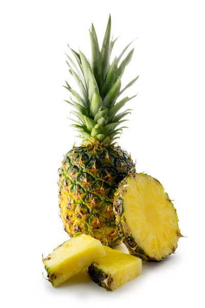 Fresh pineapple isolated on white background